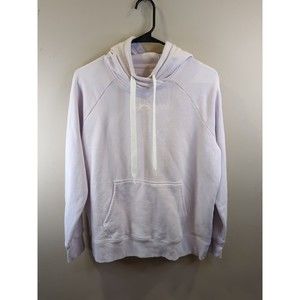 Under Armour Hoodie Women’s Medium Pink Purple small white logo.